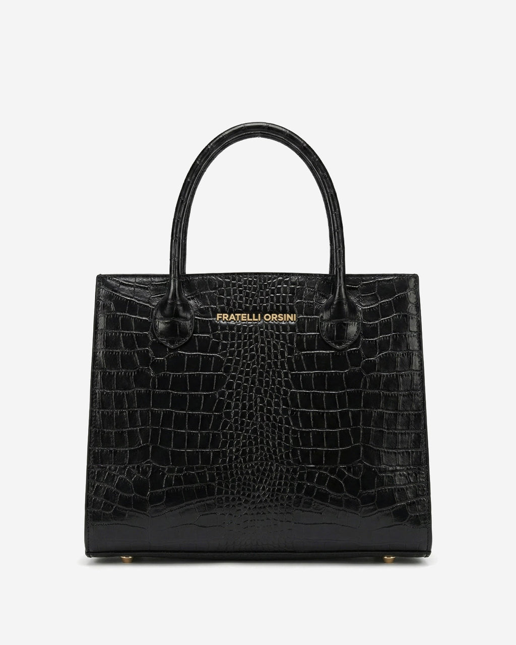 Patrizia (black) - Italian calf leather women's handbag (with shoulder strap) - Che Cose Belle