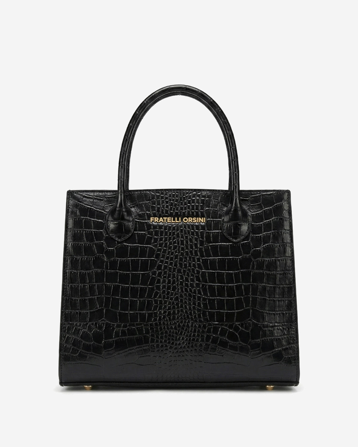 Patrizia (black) - Italian calf leather women's handbag (with shoulder strap) - Che Cose Belle