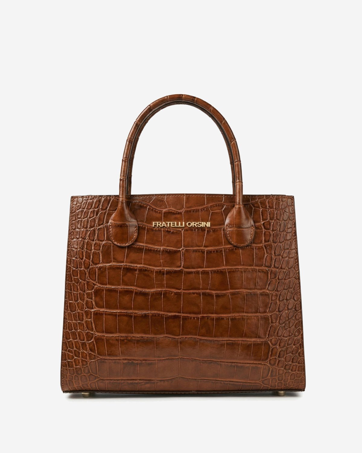 Patrizia (brown) - Italian calf leather womens handbag (with shoulder strap) - Che Cose Belle