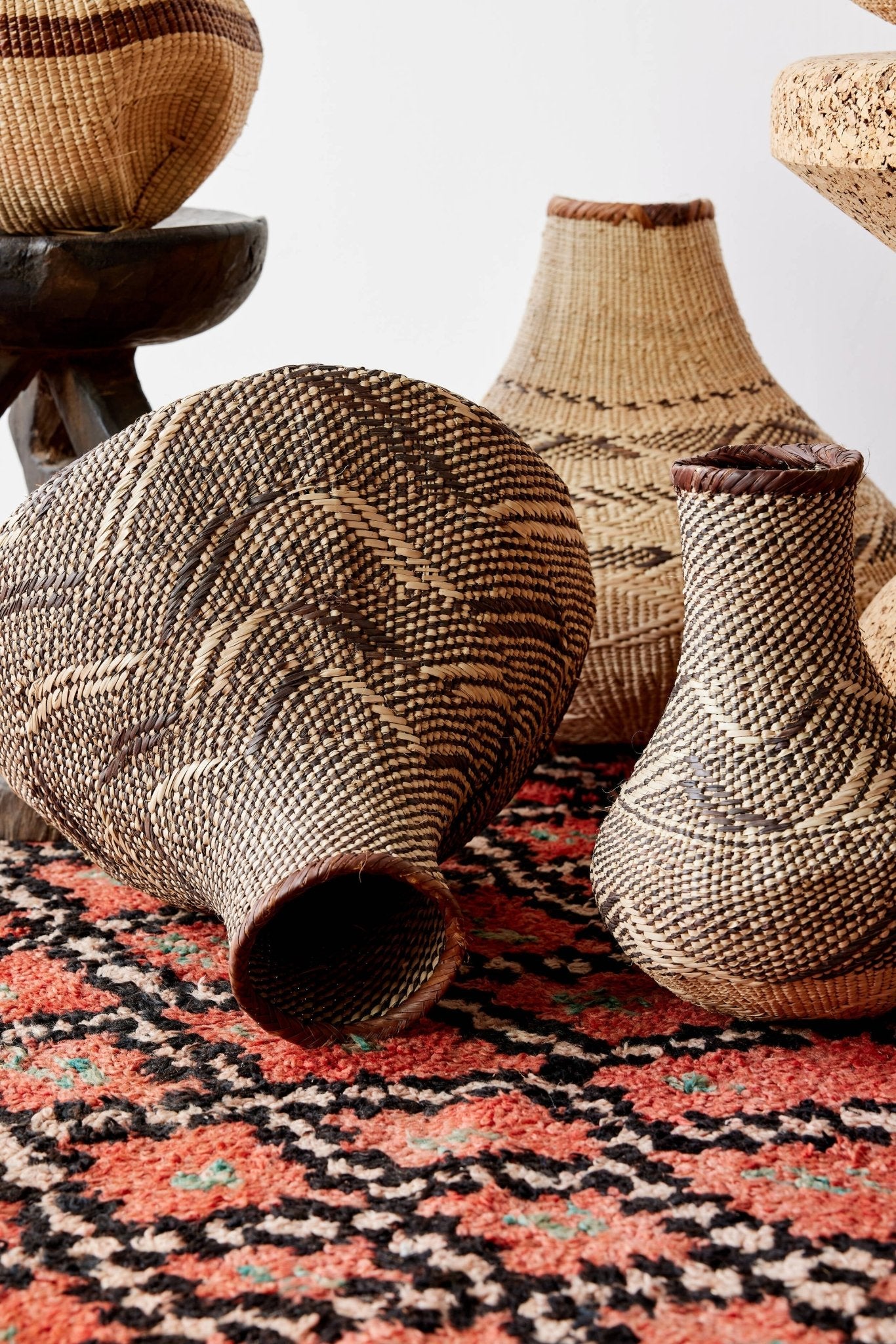 Patterned Binga Nongo Gourd Woven Basket - Che Cose Belle