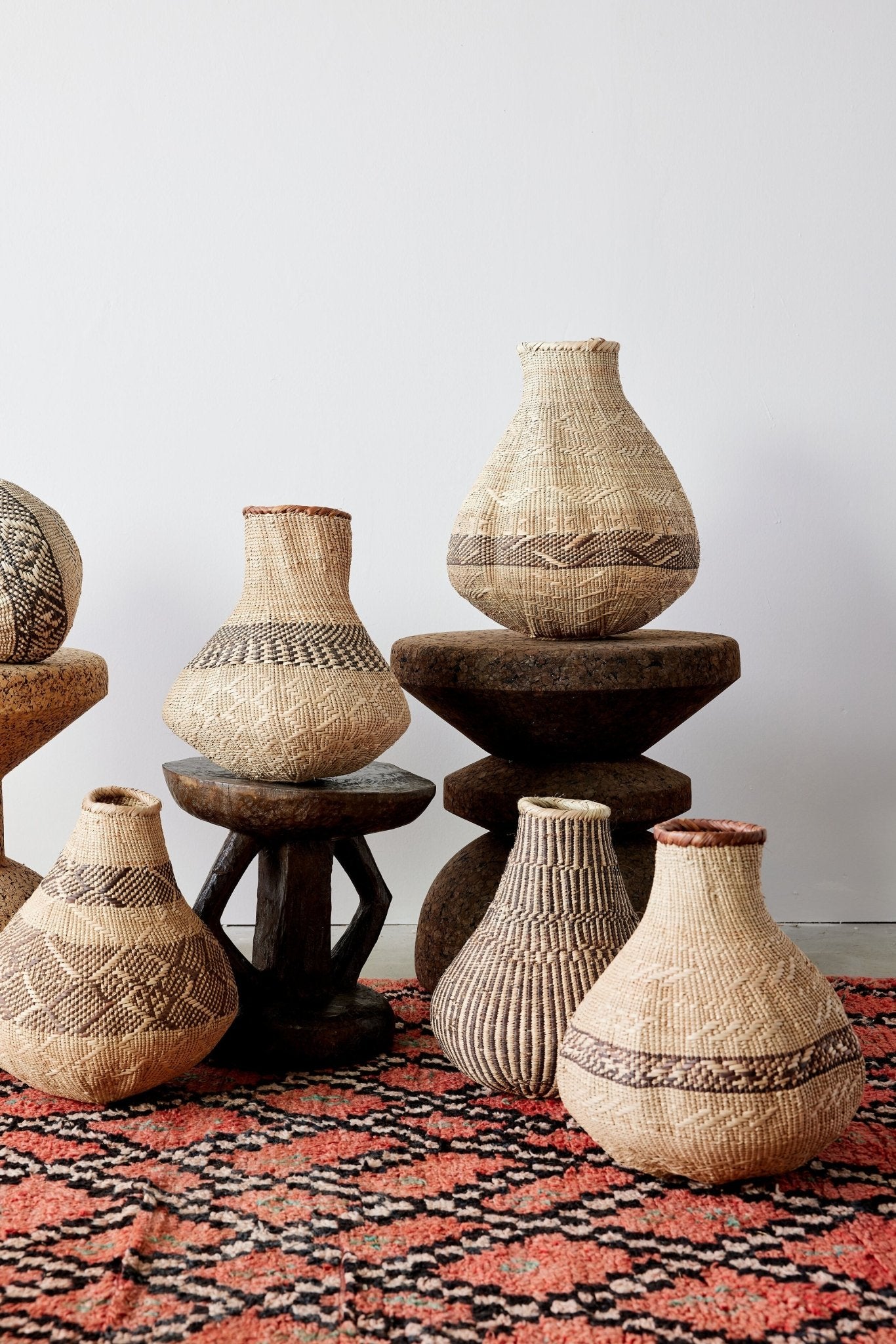 Patterned Binga Nongo Gourd Woven Basket - Che Cose Belle