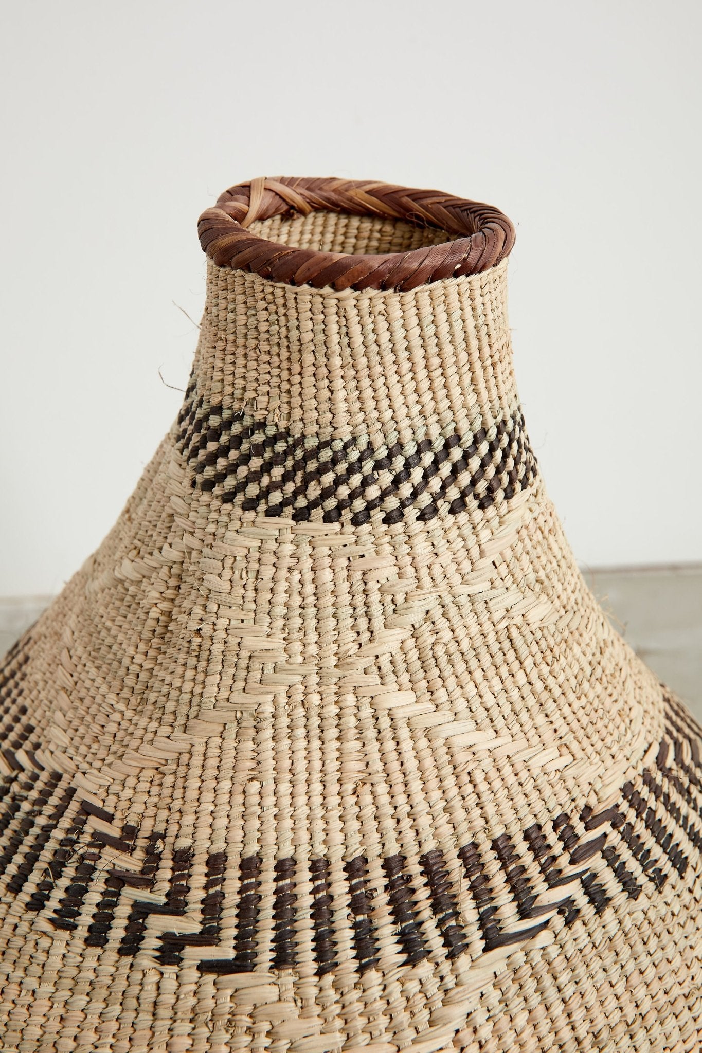 Patterned Binga Nongo Gourd Woven Basket - Che Cose Belle