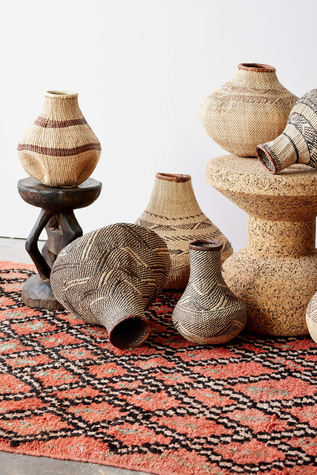Patterned Binga Nongo Gourd Woven Basket - Che Cose Belle