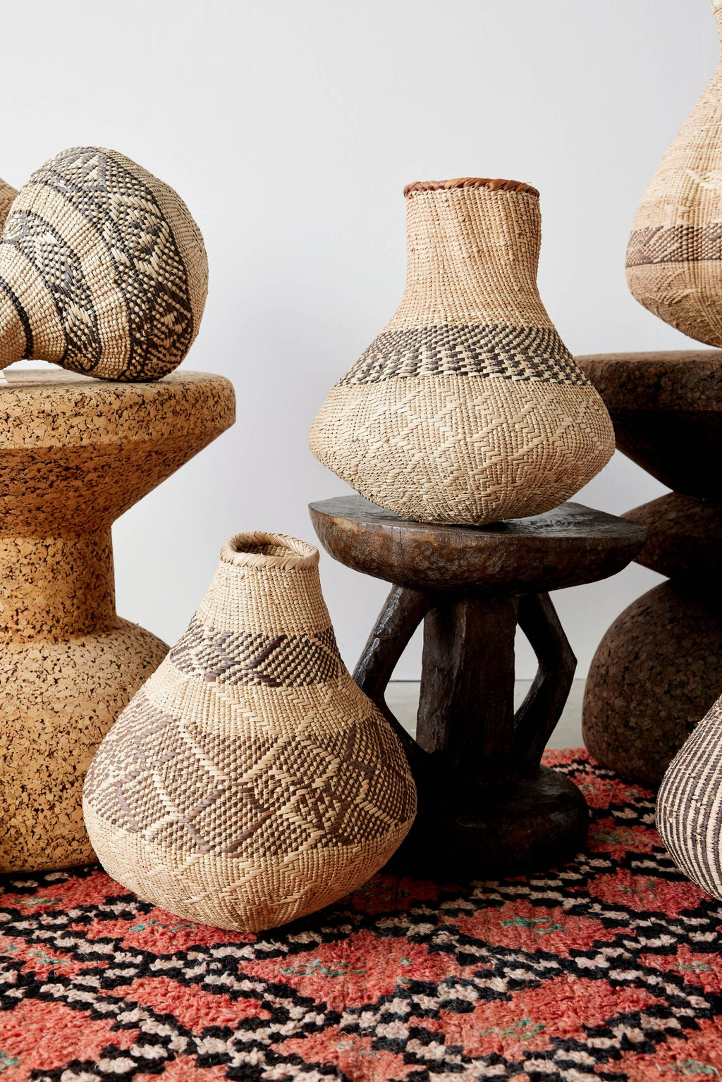 Patterned Binga Nongo Gourd Woven Basket - Che Cose Belle