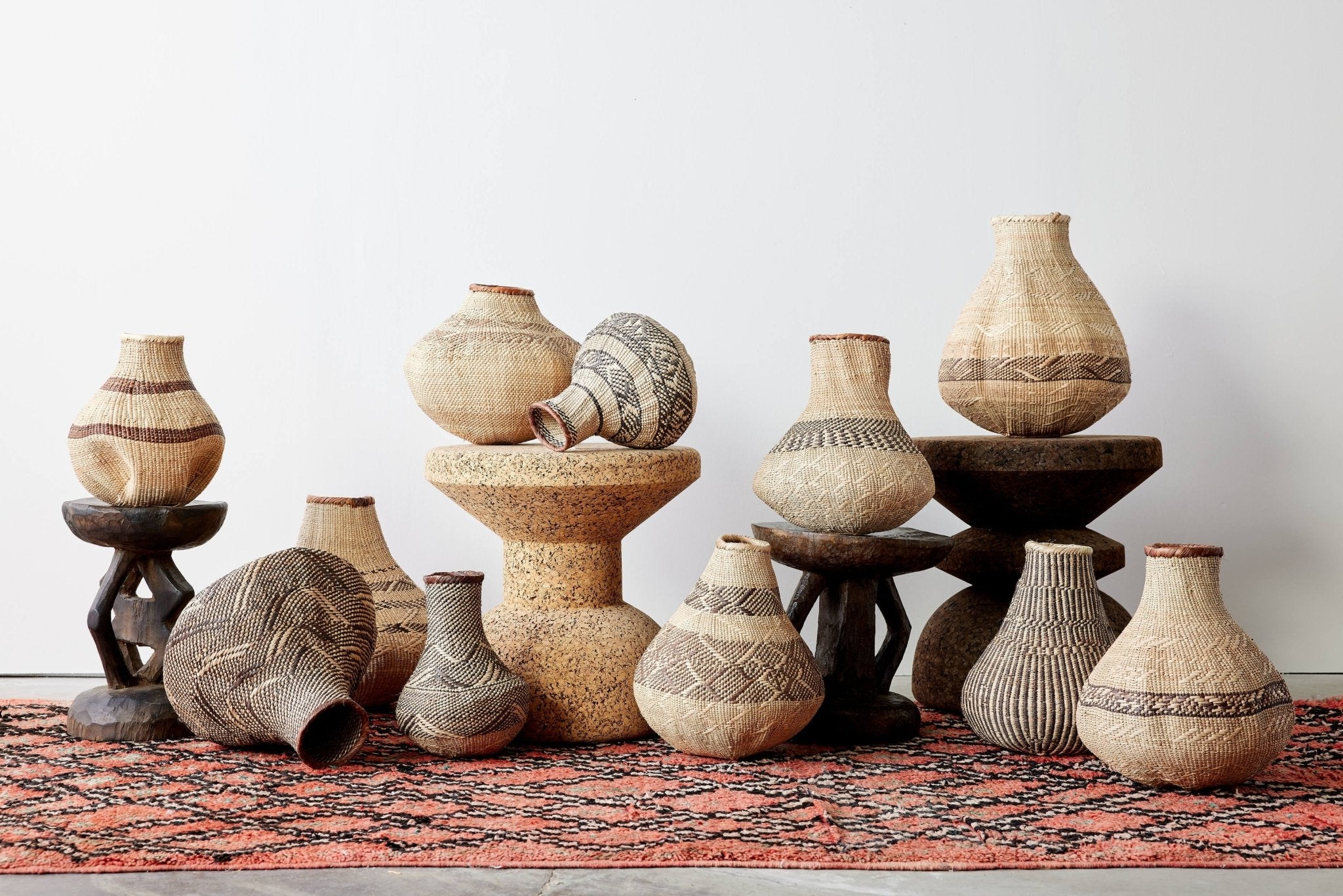 Patterned Binga Nongo Gourd Woven Basket - Che Cose Belle