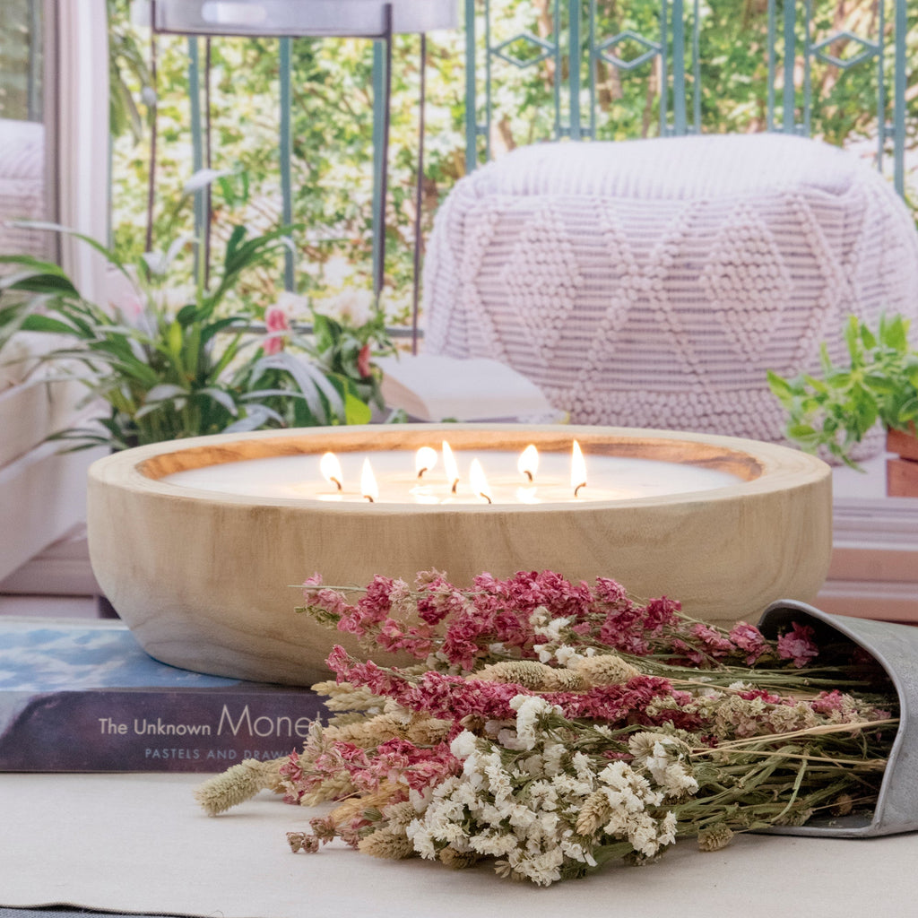 Paulownia Wood Round Candle - Che Cose Belle
