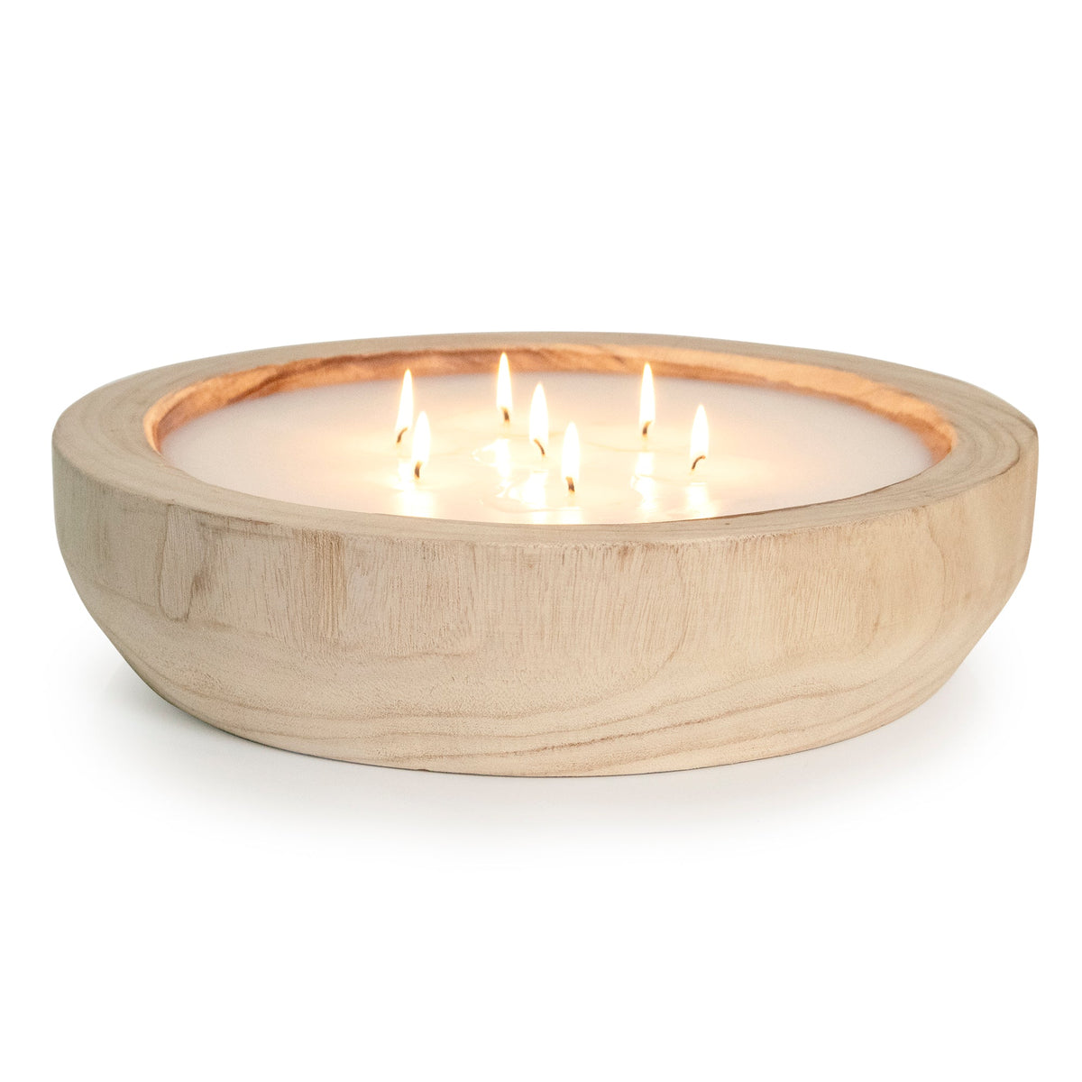 Paulownia Wood Round Candle - Che Cose Belle