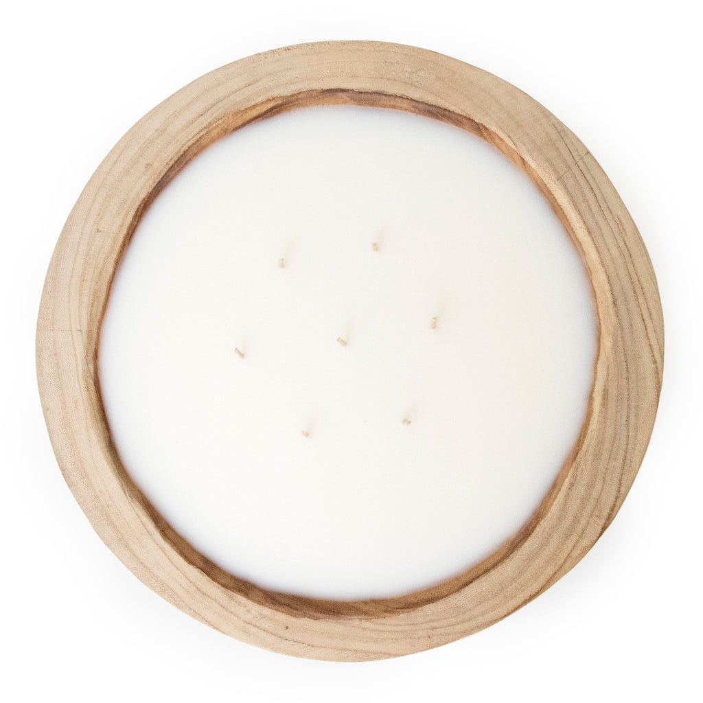Paulownia Wood Round Candle - Che Cose Belle