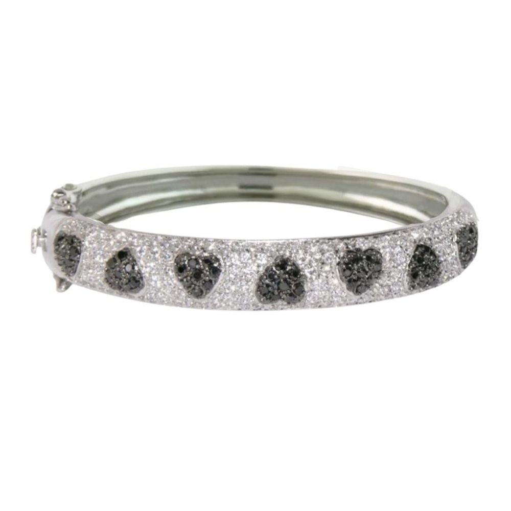 Pave Hearts Bangle - Che Cose Belle