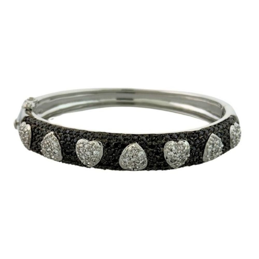 Pave Hearts Bangle - Che Cose Belle