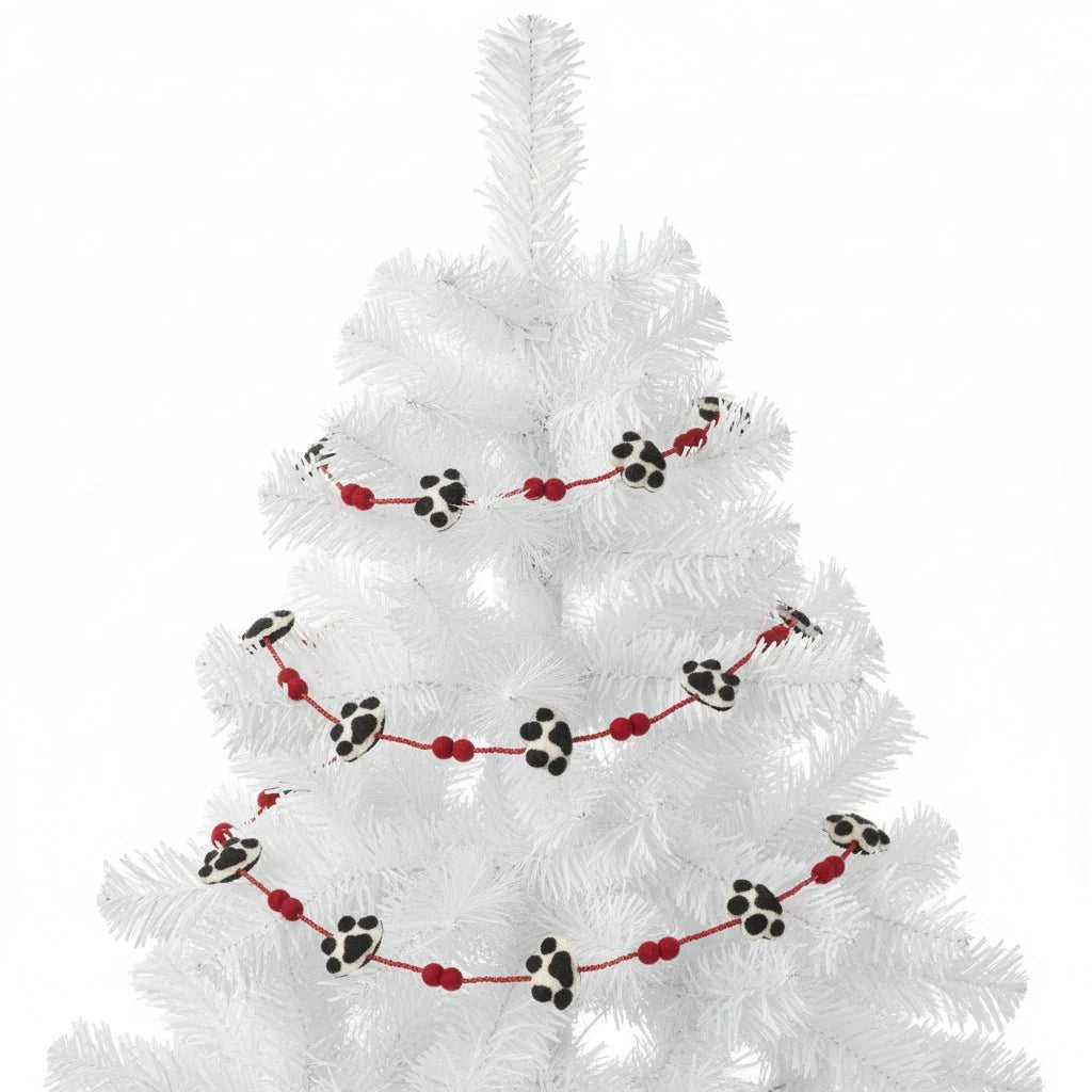 Paw Garland and Bunting- Cream, Red, Black Arcadia Home