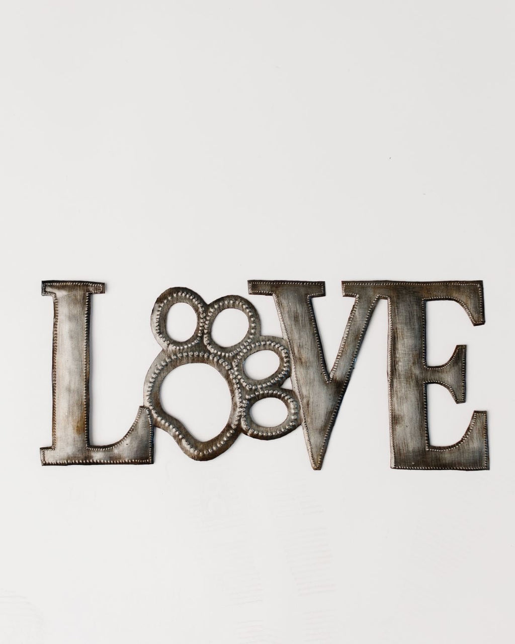 Paw Print Love Metal Art - Che Cose Belle