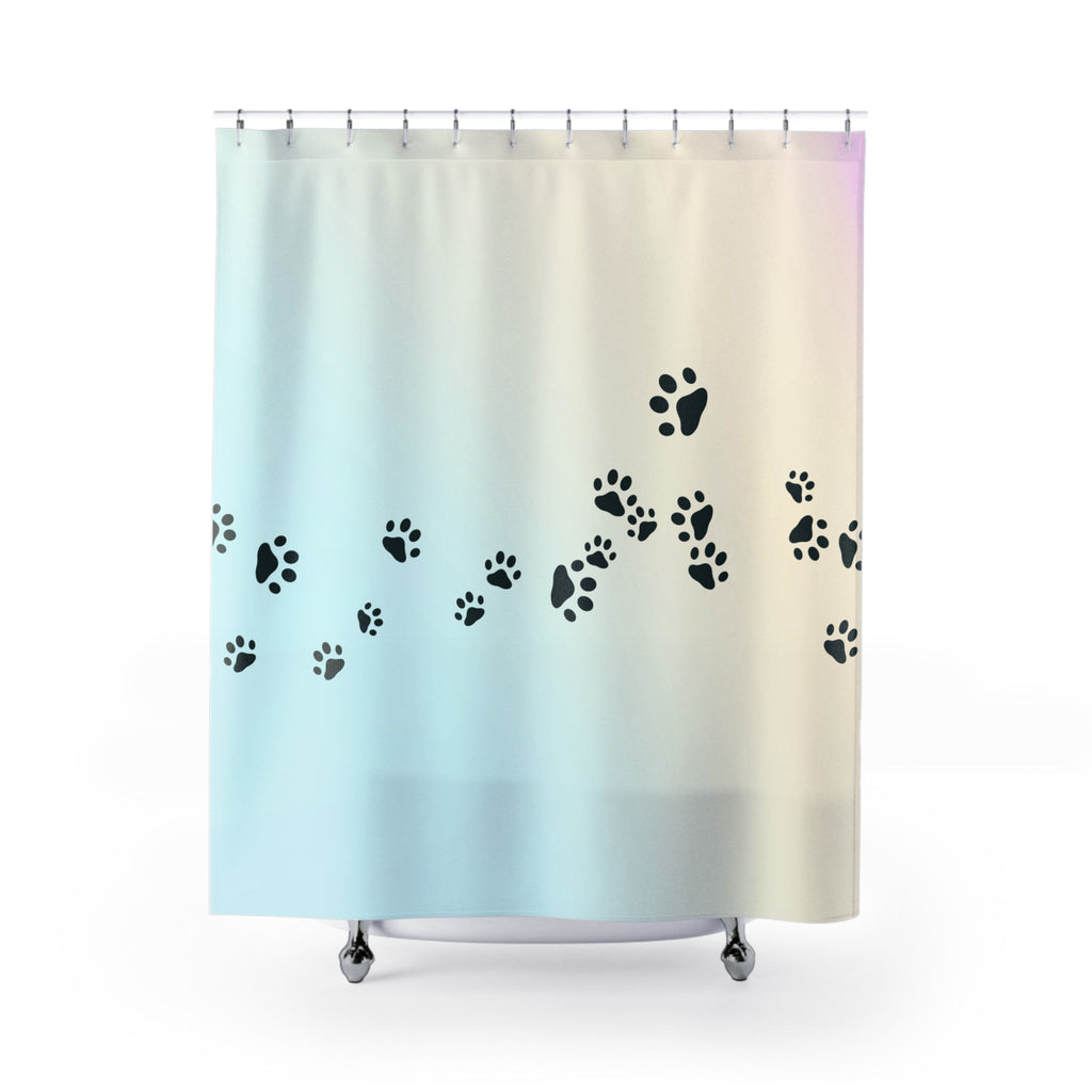Paw Print Shower Curtain - Pet Lover's Home Decor - Che Cose Belle