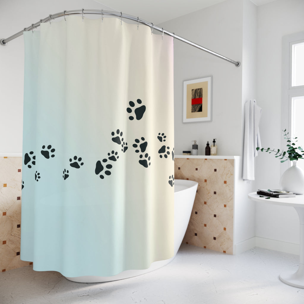 Paw Print Shower Curtain - Pet Lover's Home Decor - Che Cose Belle