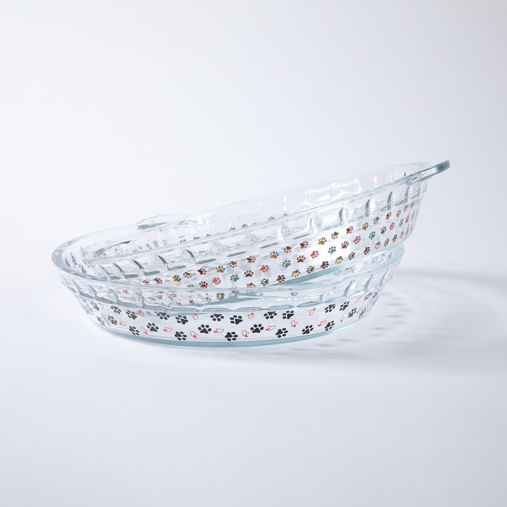 Paws Delight Glass Pie Plate - Che Cose Belle