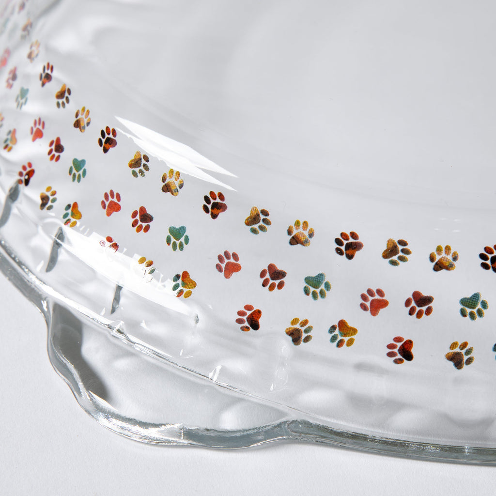 Paws Delight Glass Pie Plate - Che Cose Belle