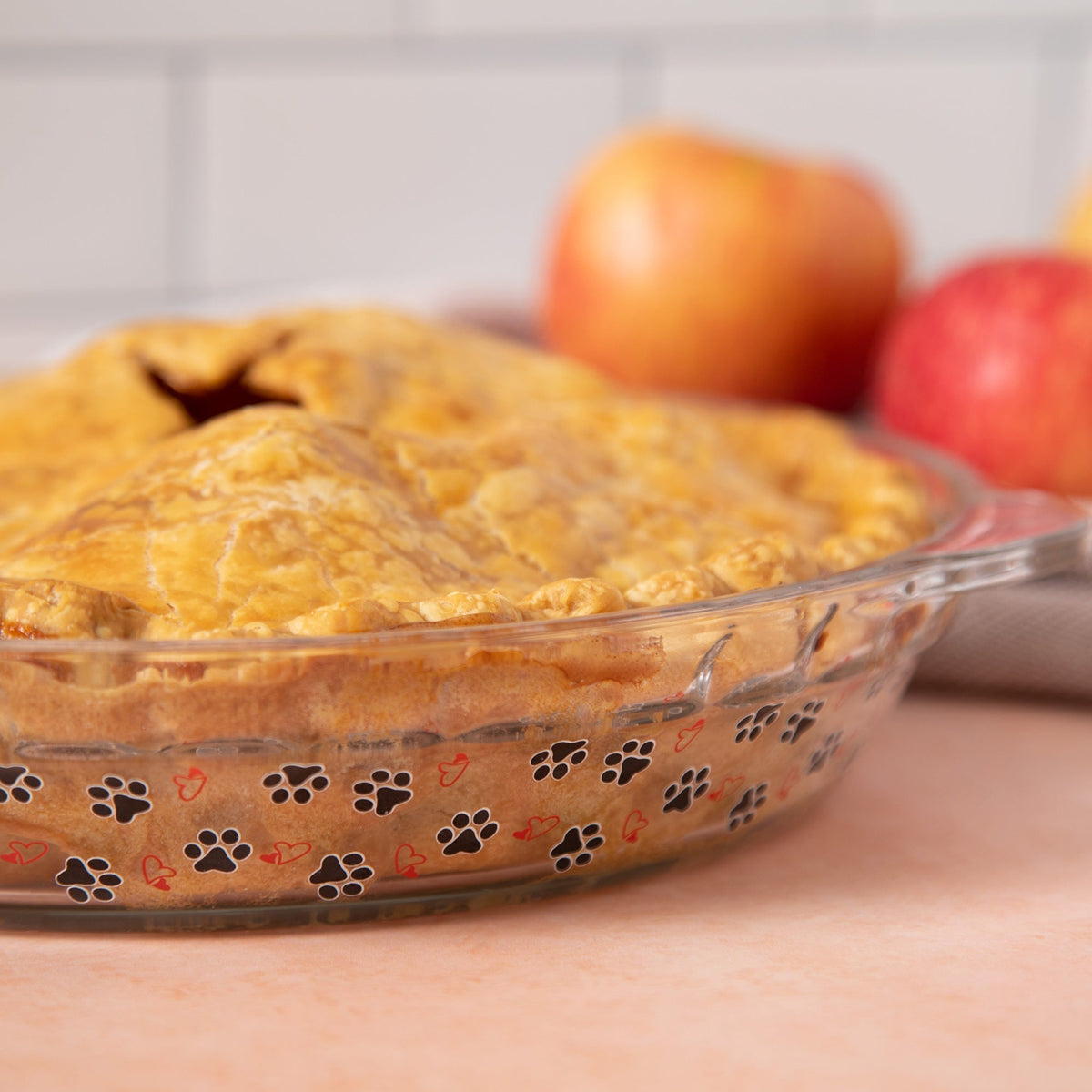 Paws Delight Glass Pie Plate - Che Cose Belle