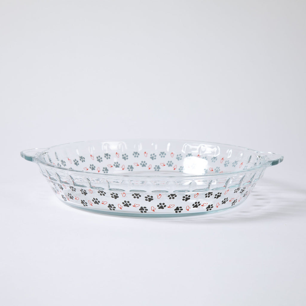 Paws Delight Glass Pie Plate - Che Cose Belle