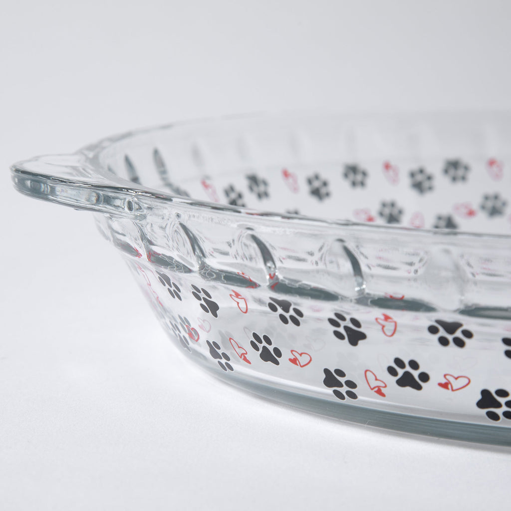 Paws Delight Glass Pie Plate - Che Cose Belle