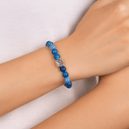 PawZee Azure Agate Paw Print Charm Bracelet - Che Cose Belle