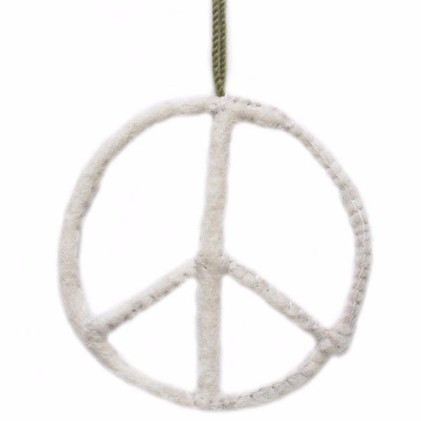Peace Ornament Cream Arcadia Home - Che Cose Belle