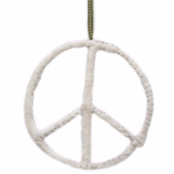 Peace Ornament Cream Arcadia Home
