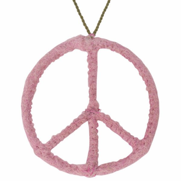 Peace Christmas Ornament Pink Arcadia Home