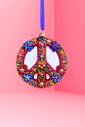 Peace Sign Polish Glass Ornament (Red Side) - Che Cose Belle