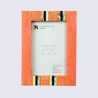 Peach Resin Inlay Picture Frame - Ink Marble Design in 4x6 & 5x7 - Che Cose Belle