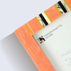Peach Resin Inlay Picture Frame - Ink Marble Design in 4x6 & 5x7 - Che Cose Belle