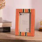 Peach Resin Inlay Picture Frame - Ink Marble Design in 4x6 & 5x7 - Che Cose Belle