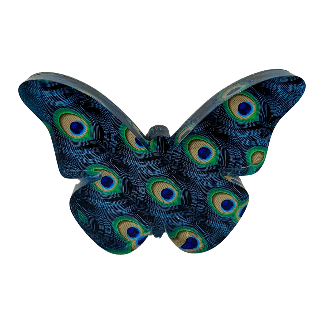 Peacock Butterfly Acrylic Block - Che Cose Belle