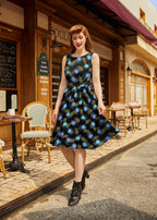 Peacock Feathers Vintage Dress - Che Cose Belle