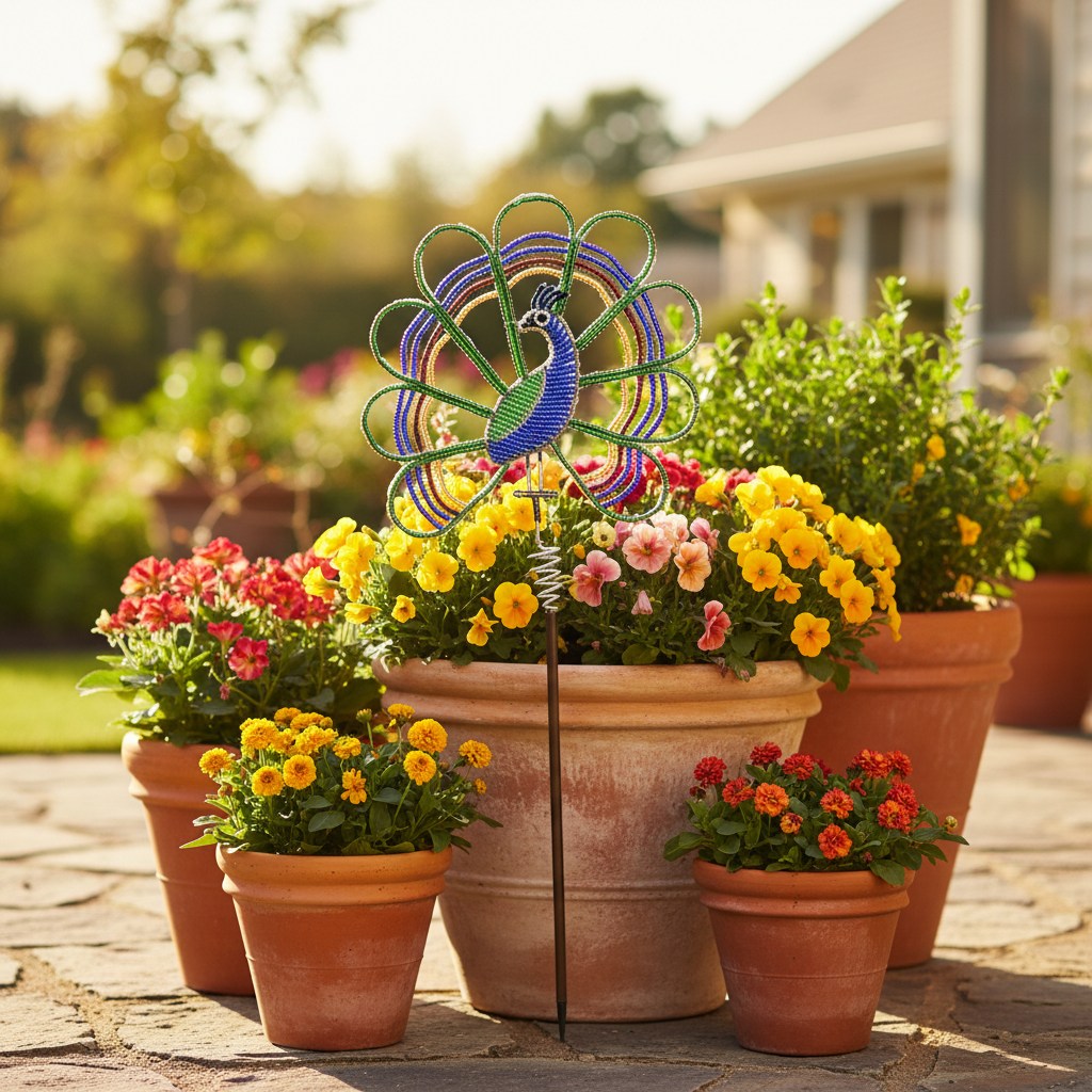 Peacock Garden Stake (Set of 3) - Che Cose Belle