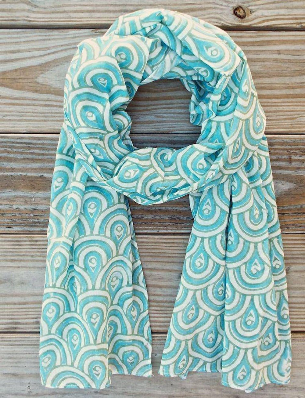 Peacock Teal Scarf - Che Cose Belle
