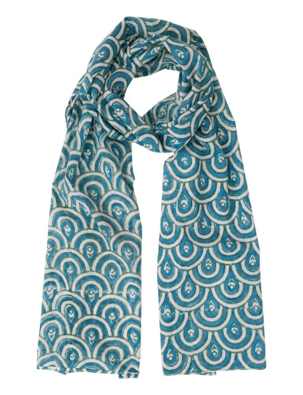 Peacock Teal Scarf - Che Cose Belle