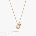 Pearl Heart Duo Charm Necklace - Che Cose Belle