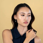 Pearl Hoops Dangle Earrings in 925 Sterling Silver - Che Cose Belle
