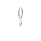Pearl Hoops Dangle Earrings in 925 Sterling Silver - Che Cose Belle