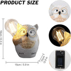 pearlstar Owl Garden Outdoor Statue, Solar Figurines Bulb LED Lights, Outdoor Garden Lawn Decorations for Porch Patio Yard Lawn, Unique Gifts for Friends and Family - Che Cose Belle