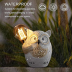 pearlstar Owl Garden Outdoor Statue, Solar Figurines Bulb LED Lights, Outdoor Garden Lawn Decorations for Porch Patio Yard Lawn, Unique Gifts for Friends and Family - Che Cose Belle