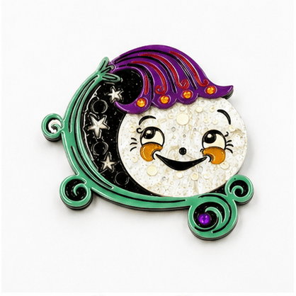 Peeking Petalluna Brooch by Johanna Parker x Lipstick & Chrome -TWILIGHT - Che Cose Belle