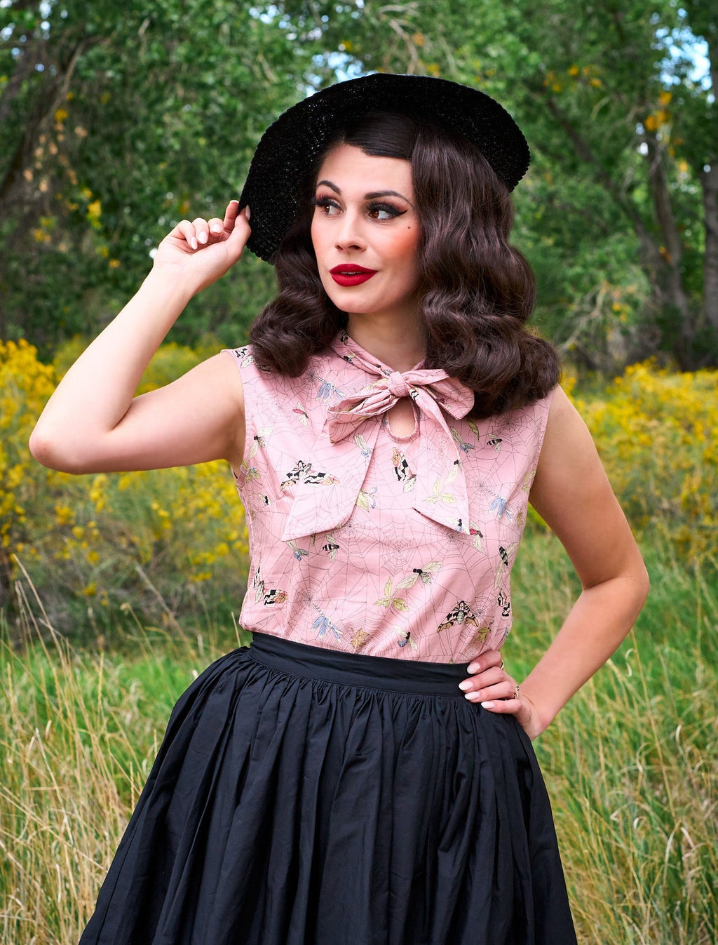 Peggy Swing Skirt in Black - Che Cose Belle