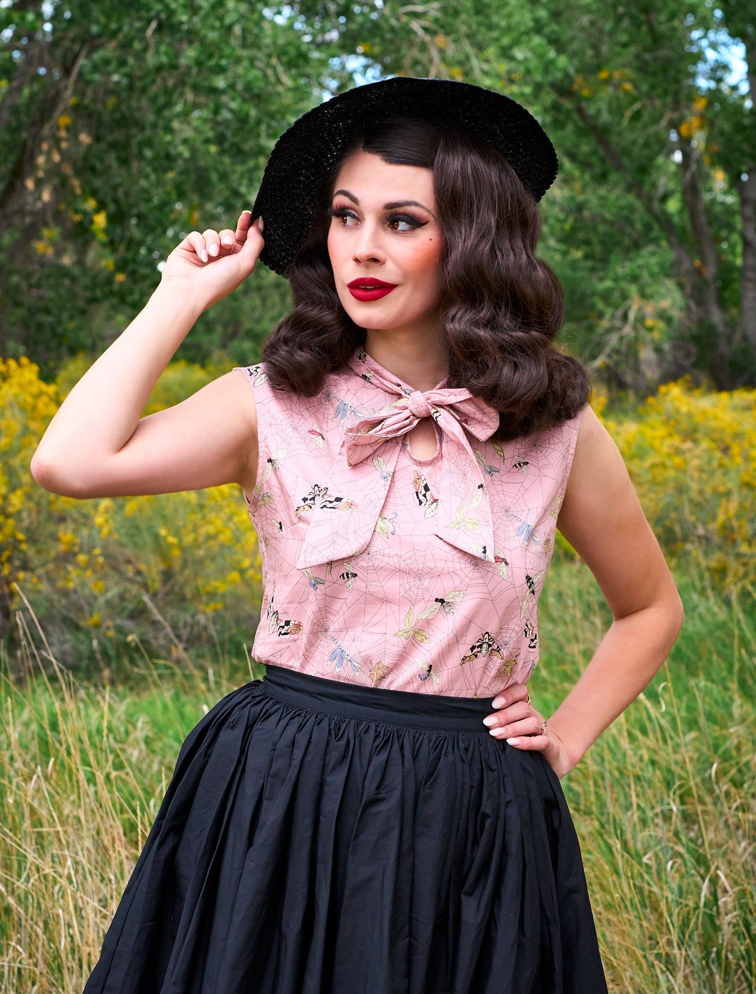 Peggy Swing Skirt in Black - Che Cose Belle