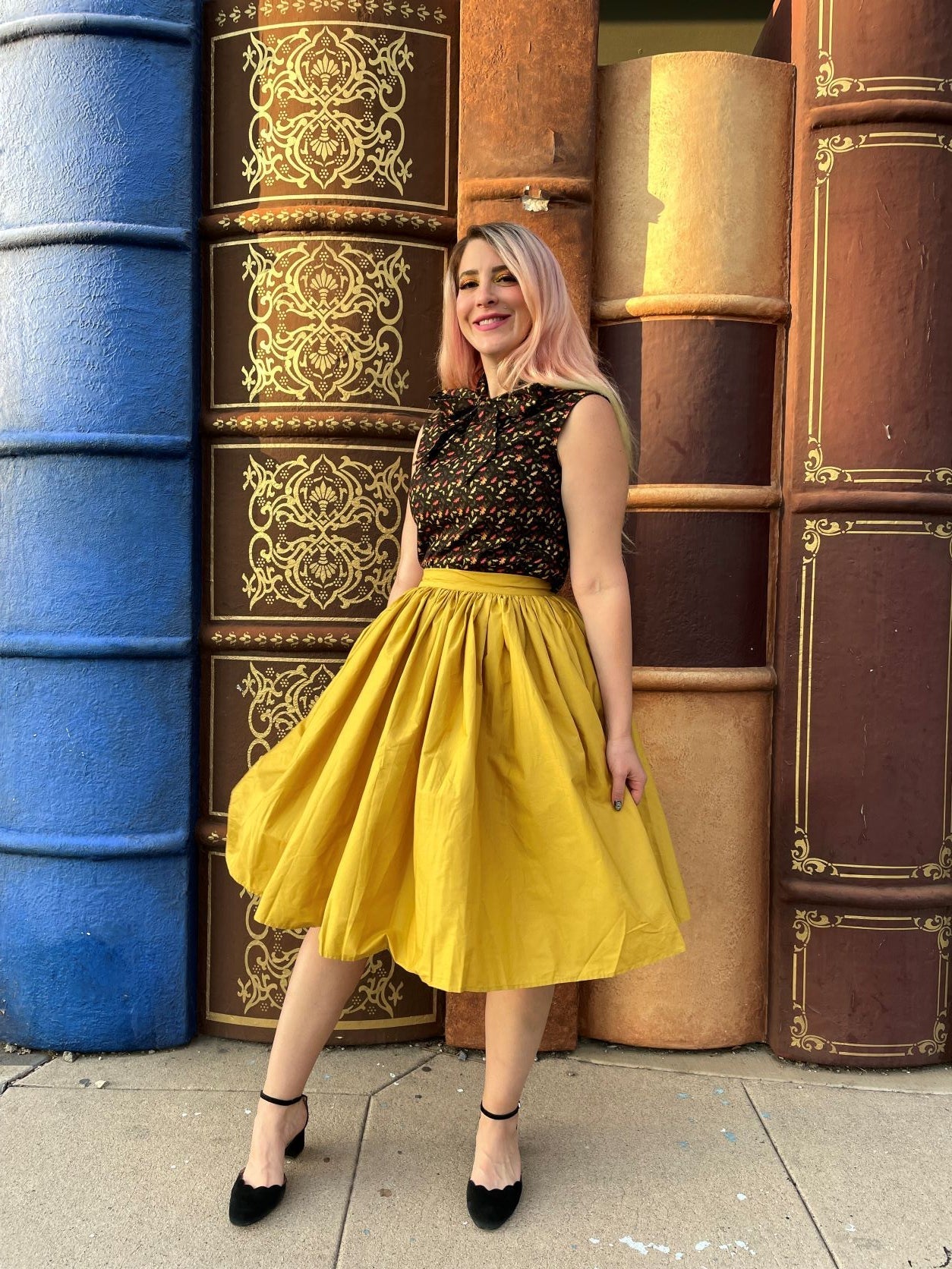 Peggy Swing Skirt in Mustard - Che Cose Belle