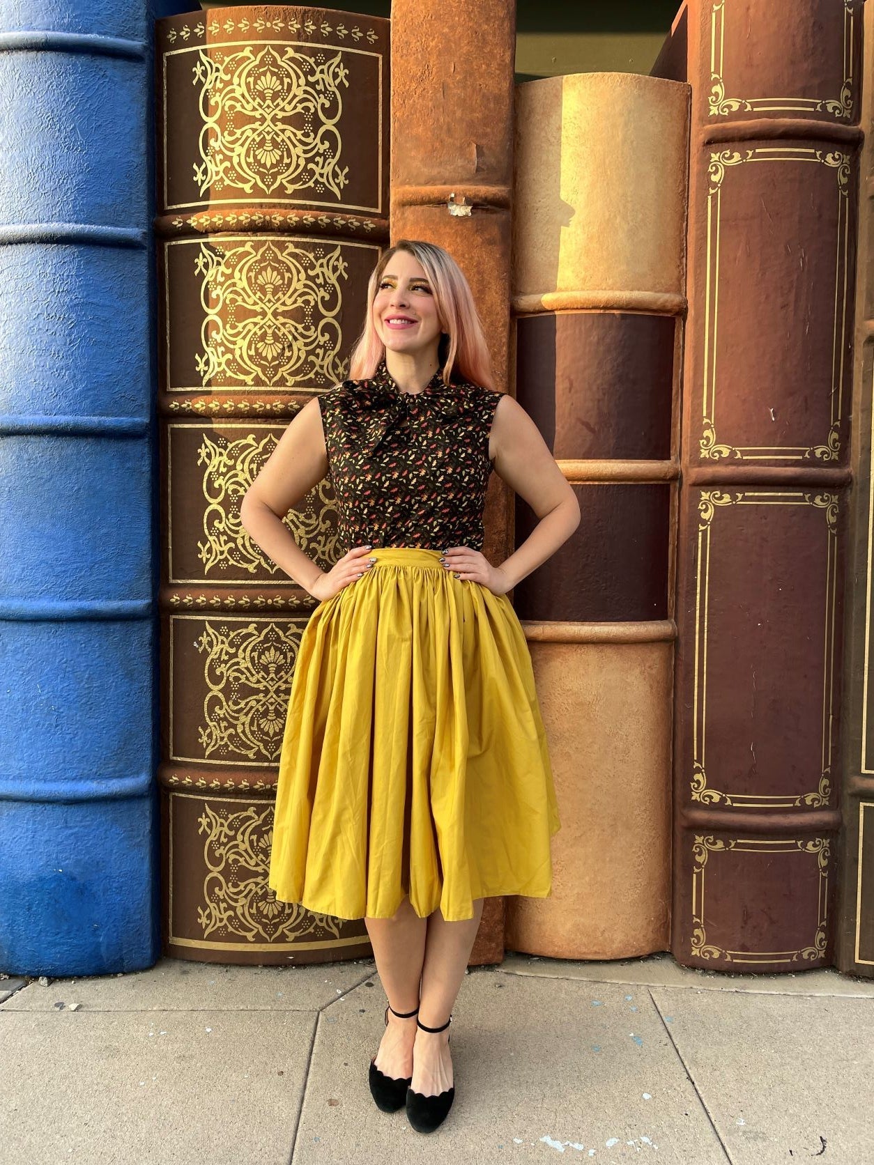 Peggy Swing Skirt in Mustard - Che Cose Belle