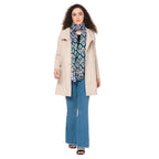 Pentagon Embroidered Scarf - Navy Blue - Che Cose Belle