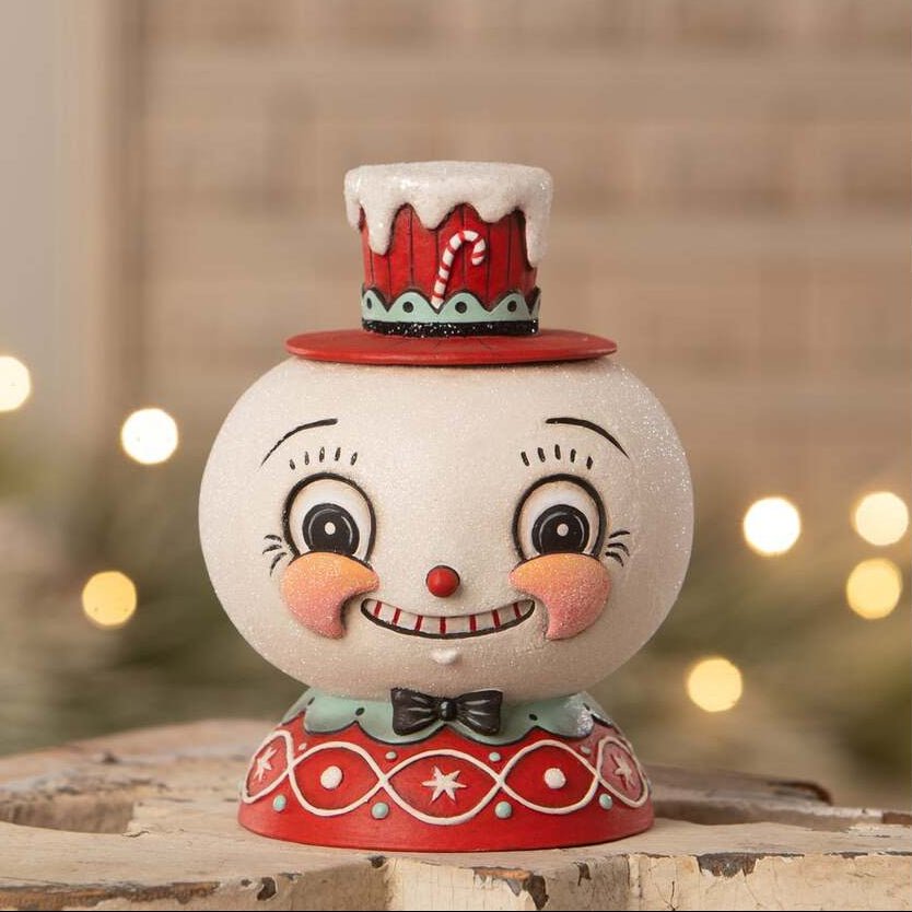 Peppermint Snow Beau Container by Johanna Parker for Bethany Lowe - Che Cose Belle