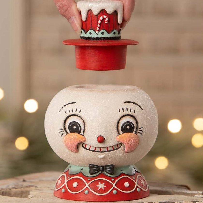 Peppermint Snow Beau Container by Johanna Parker for Bethany Lowe - Che Cose Belle