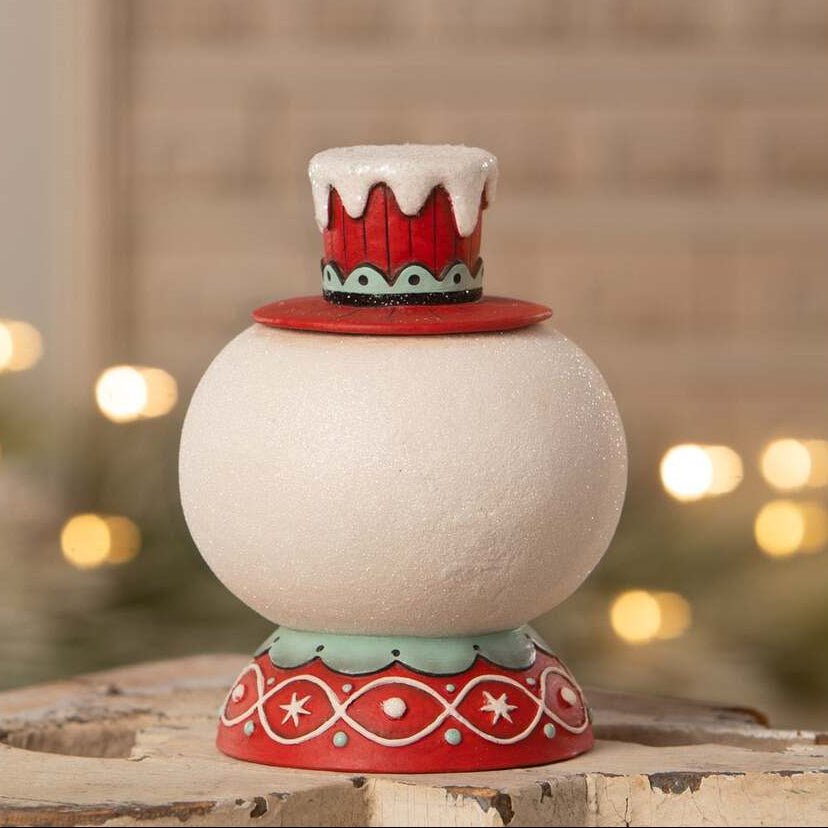 Peppermint Snow Beau Container by Johanna Parker for Bethany Lowe - Che Cose Belle